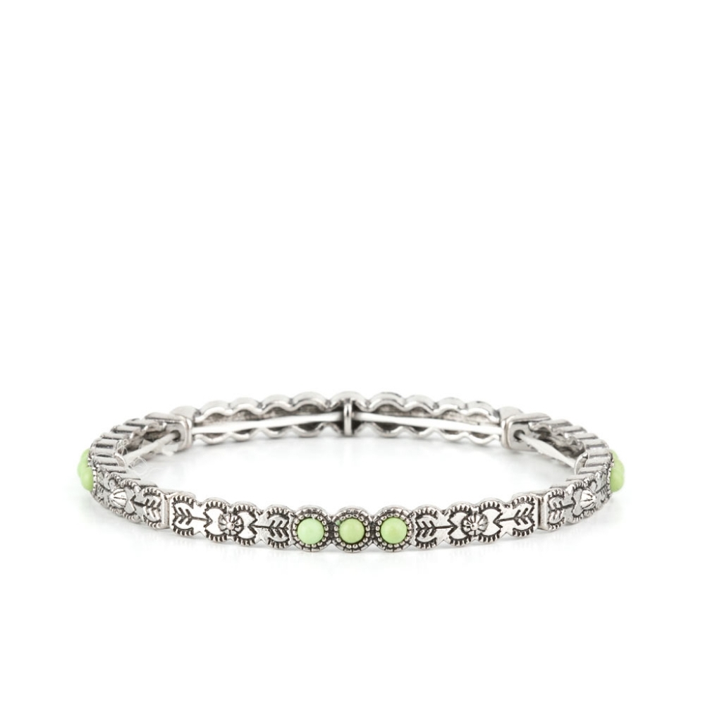Living In The PASTURE Green Bracelet Western Fashion Jewelry Paparazzi